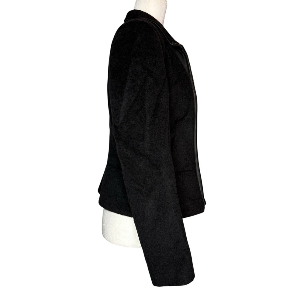 Peruvian Link Collection Baby Alpaca Wool Large Jacket Black Made In Peru RARE - Picture 3 of 8